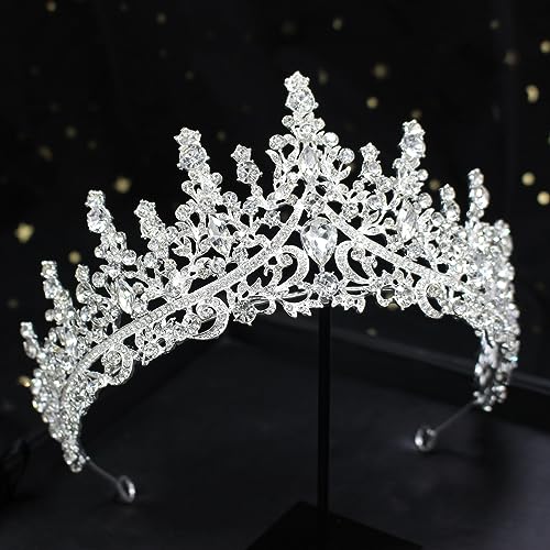 COCIDE Silver Tiara and Crown for Women Crystal Queen Crowns Rhinestone Princess Tiaras for Girl Bride Wedding Hair Access...