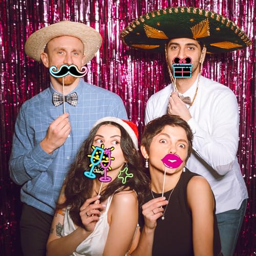 Glow in The Dark Party Supplies Photo Booth Props Neon Party Decorations Photobooth Props Let Glow Party Decorations for B...