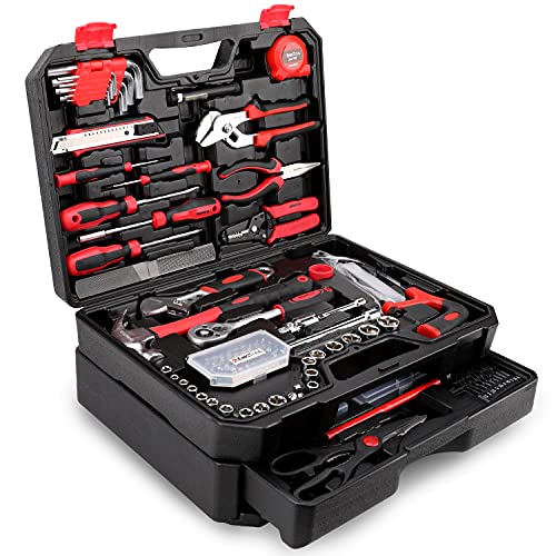 KingTool 325 Piece Home Repair Tool Kit, General Home/Auto Repair Tool Set, Toolbox Storage Case with Drawer, General Hous...