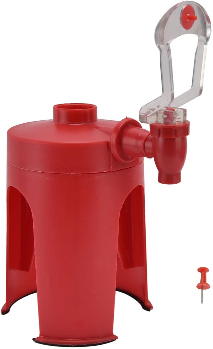 Water Dispenser Mini Automatic Red Upside Down Drink Fountain for Home Travelling Camping Water Soda Beverage