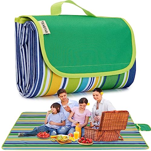TEASTAR Waterproof Picnic Blanket Extra Large Oversized Beach Blanket Sandproof Outdoor Large Picnic Blankets Foldable San...