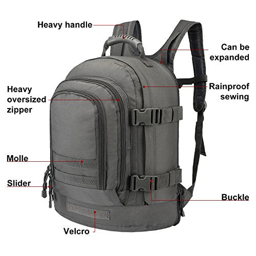Large 3 Day Expandable 39L-64L Backpack Military Tactical Hiking Camping Daypack