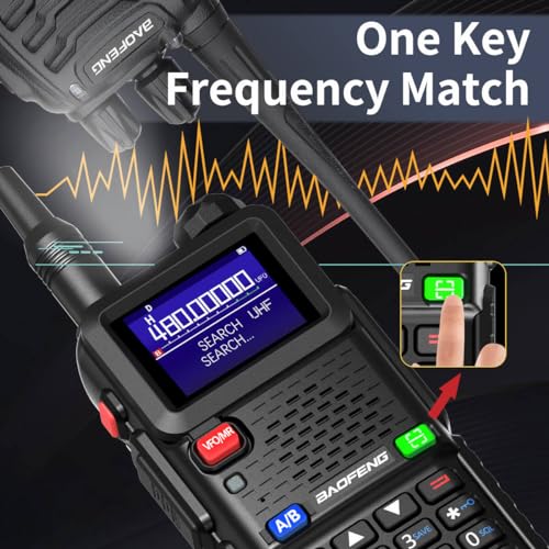 Baofeng Radio Handheld Ham Radios Long Range Rechargeable Walkie Talkies AR-5RM 10W NOAA Weather Tactical Two Way Radio wi...