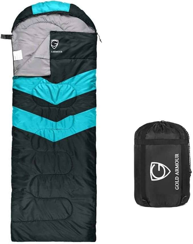 Gold Armour Sleeping Bags for Adults Cold Weather & Warm - Backpacking Camping Sleeping Bag for Kids 10-12, Girls, Boys - ...