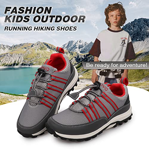 UOVO Boys Sneakers - Boys Hiking Tennis Running Shoes - Kids Waterproof Athletic Outdoor Sneakers - Non-Slip Comfortable (...