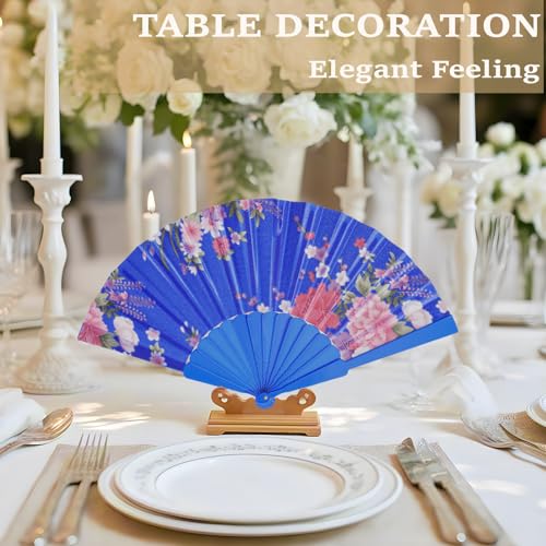 QIRMIZI 20 PCs Large Handheld Floral Folding Fans Hand Held Rave Fan – Perfect for Music Festivals, Carnivals, Weddings, E...