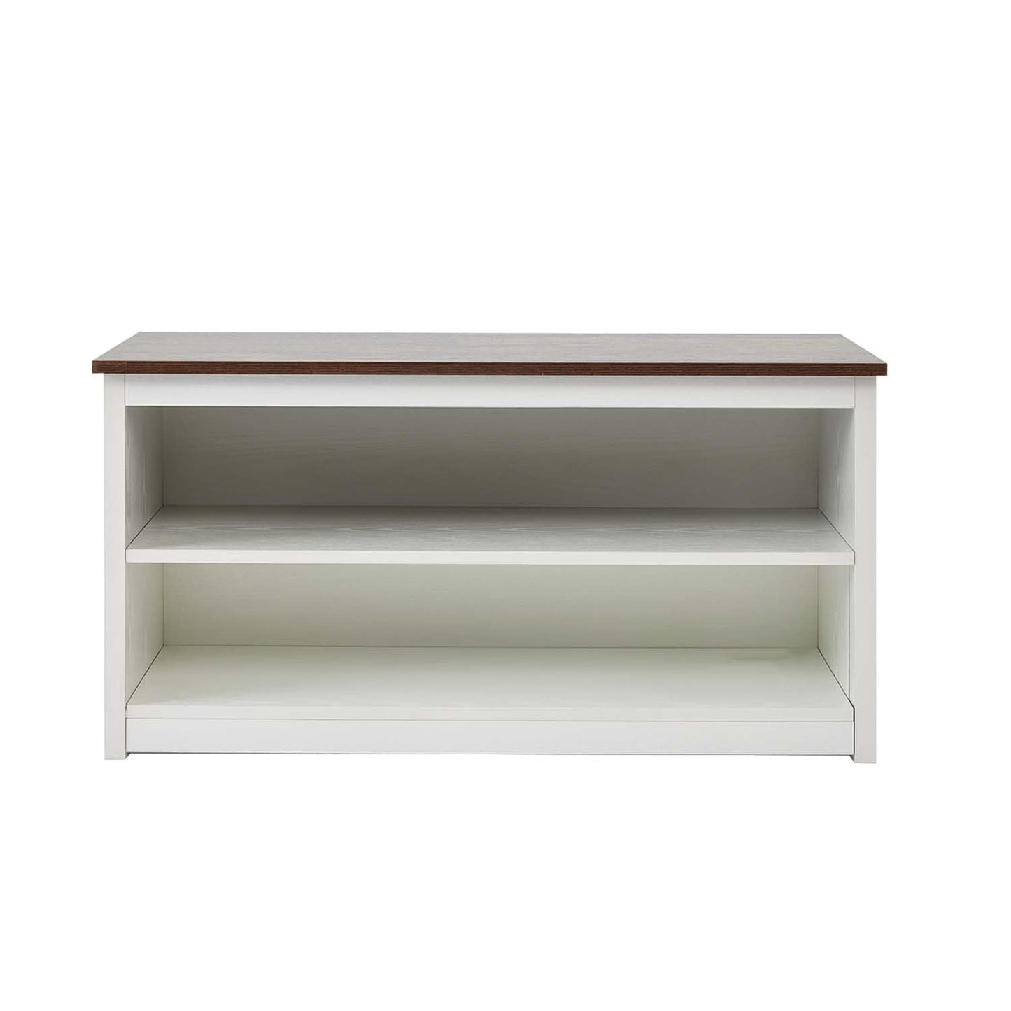 Entryway Bench with Shoe Storage, 2-Tier Shoe Shelf Organizer for Entryway, Wooden Shoe Rack for Home, Living Room, Hallway, White