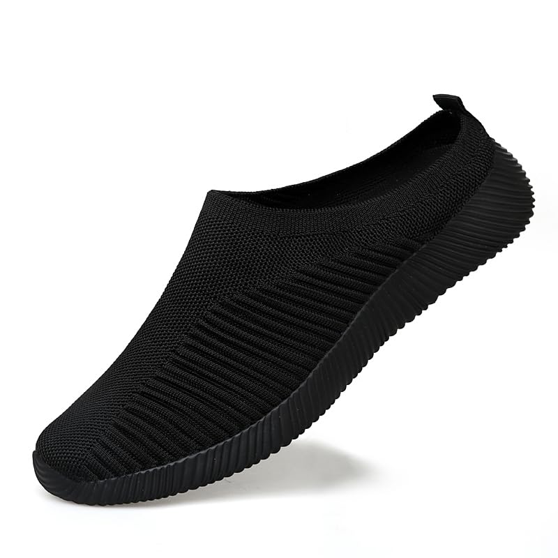Women's Semi-Closed Active Mesh Slippers Slip-On Non-Slip Outdoor House Shoes Walking Shoes for Everyday Comfort
