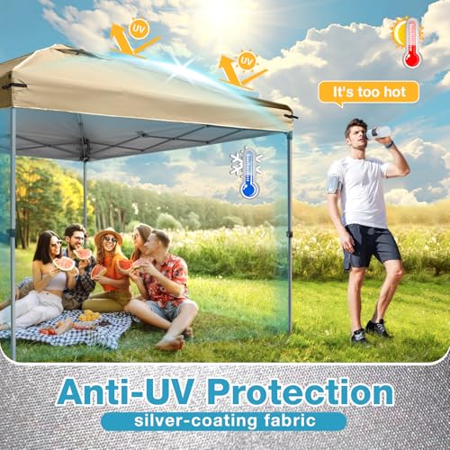 10x10 Canopy Replacement Top Cover with Air Vents for ez up Pop up Canopy Gazebo Tent with Adjustable Straps, Waterproof &...