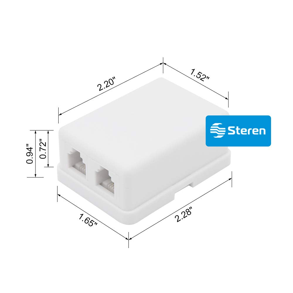 Phone Jack Wall Plate - Jack Box - Wall Jack - Surface Plate - Phone Box - Jack Plate Switch - Telephone Jack Wall Plate - Telep