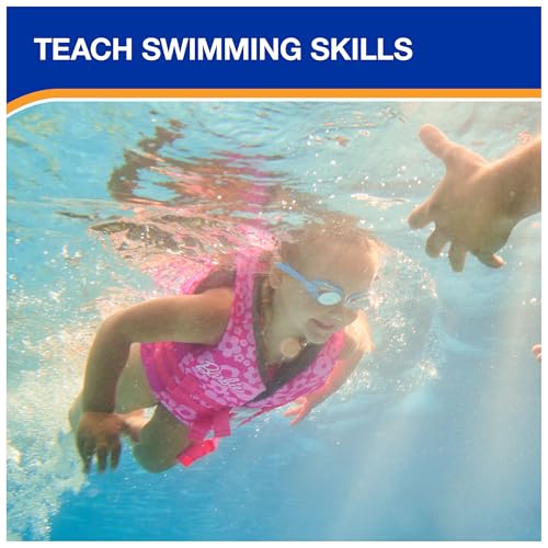 SwimWays Barbie Swim Trainer Life Jacket, US Coast Guard Approved Kids Swim Vest, Pool Floats & Life Jackets for Kids, 33-...