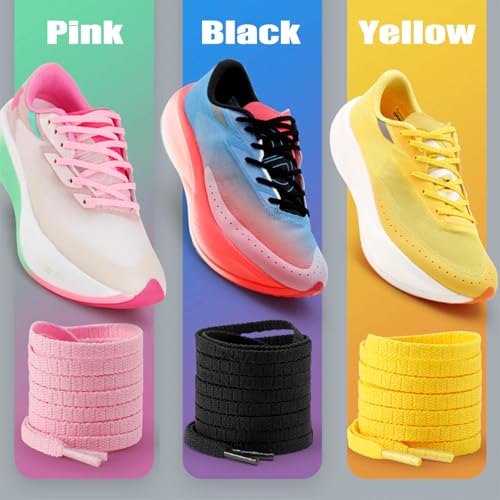 Flat Thin Athletic Shoe laces: 5mm Shoelaces for Running Sneakers Boot Strings(1Pair)