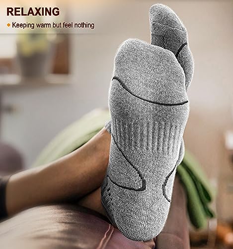 Men Running Socks 6Pairs-Ankle Athletic Socks Wicking Cushioned for Men Walking-Arch Compression Support