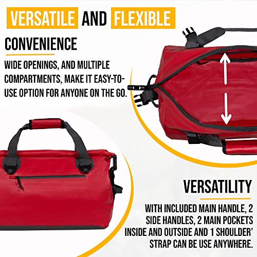 LEGEND Waterproof Duffel Bag - Heavy Duty Duffle Bag for Outdoor, Camping, Boating & Travel, Premium PVC Dry Duffel Bag, M...