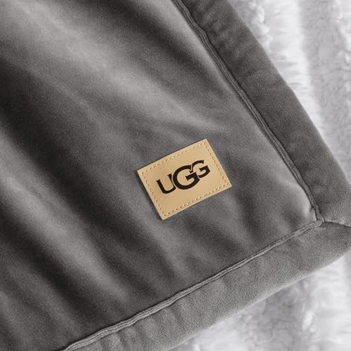 UGG Bliss Throw Blanket Plush Soft Fleece Fluffy Blankets for Bed or Couch Oversized Warm Reversible Machine Washable Medi...