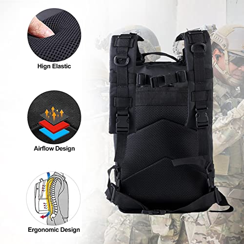 Lawaia Small Tactical Backpack Military Survival Molle Army Go Bag Hunting Gym Rucking Hiking Camping Motorcycle Rucksack ...
