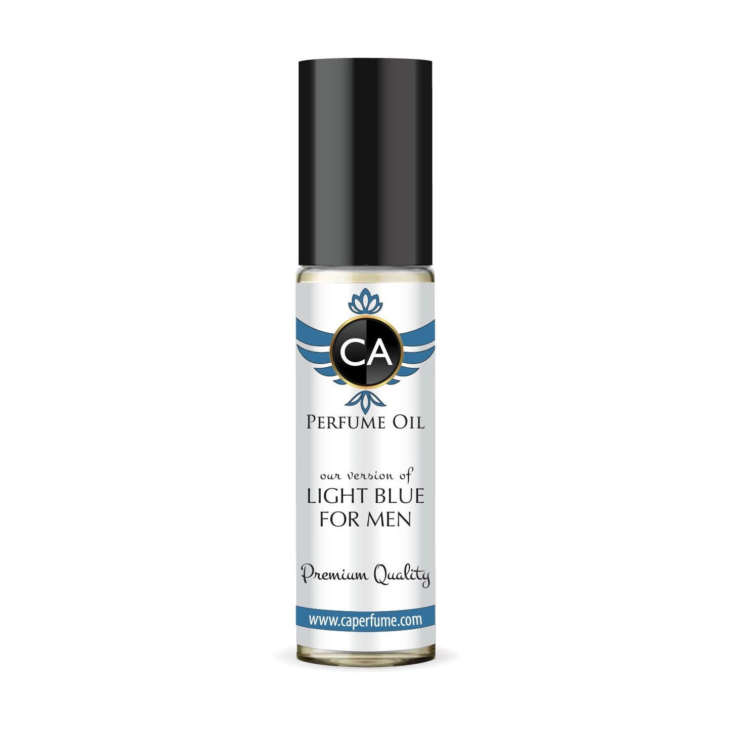 CA Perfume Impression of Light Blue For Men Eau De Parfum Woody Aquatic Scent Long Lasting Cologne for Men Travel Size TSA Ready for Day and Night Wear 0.33 Fl Oz 10ml