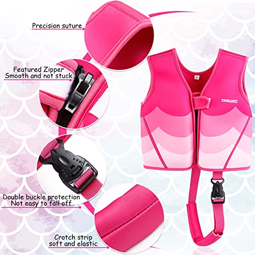 INIGGII Toddler Swim Vest, Swim Jacket for Kids, Infant Swim Trainer Vest with Adjustable Safety Strap