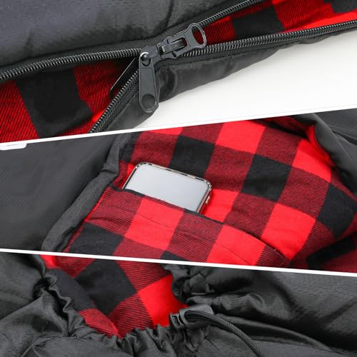 ORRSTAR Sleeping Bag Cold Weather Sleeping Bags for Adults 0 Degree Sleeping Bag with Pillow Extra Large Flannel Big and T...