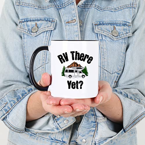 Casitika RV Enthusiast Gifts. RV There Yet Mug. 11 Oz Coffee Mug For Adventure-seeking Camping And Travel Lifestyle.