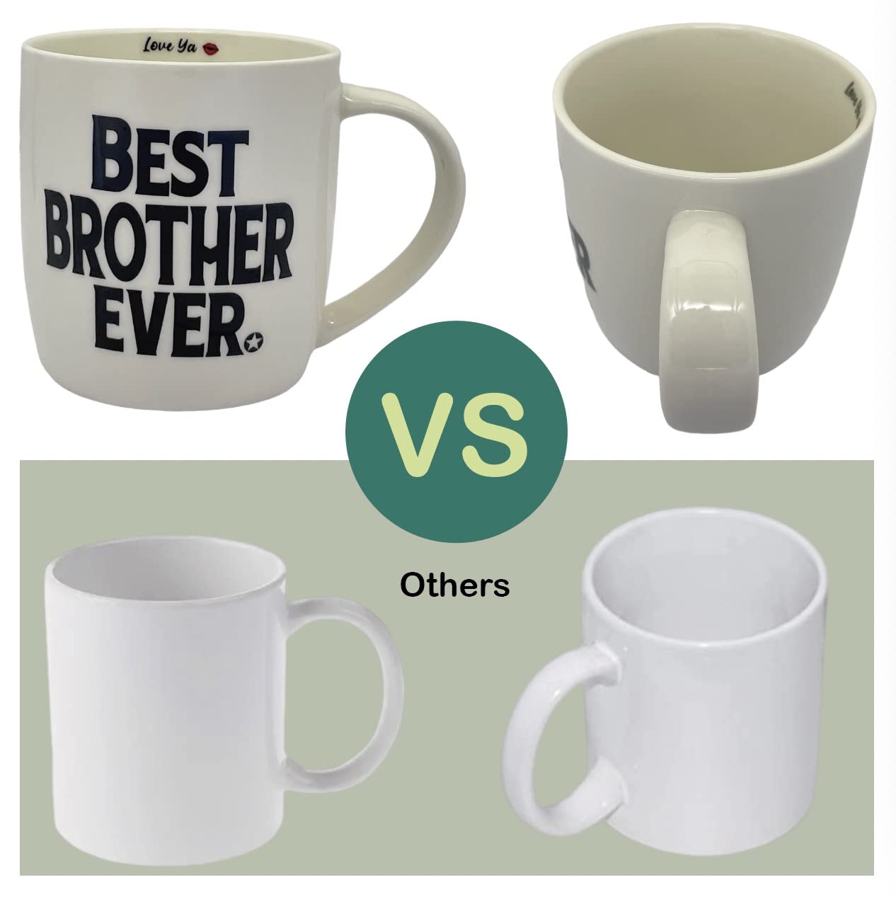 Best Brother Ever Mug, Brother Coffee Mug Ceramic 12 Ounce, Brother Keychain Bottle Opener, Brother Gift from Sister, Brother Birthday Gift, Brother Cup from Sister, Brother Present from Sister