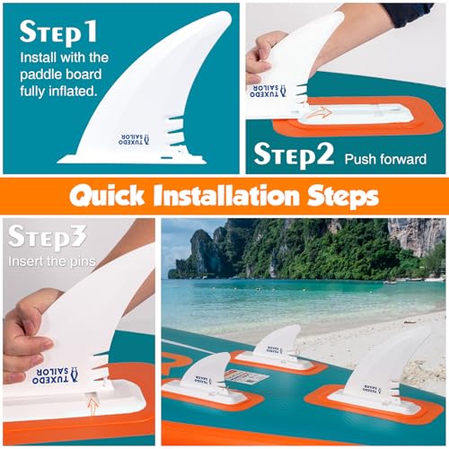Tuxedo Sailor 10'6"×33"×6" Inflatable Stand Up Paddle Board with Premium SUP Accessories,Paddle Boards for Adults & Youth ...