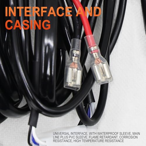 UFsenten LED Lights Bar Remote Control Trailer Wiring Harness Kit DC12V 14AWG On-Off Switch Power Relay Blade Fuse for Led...
