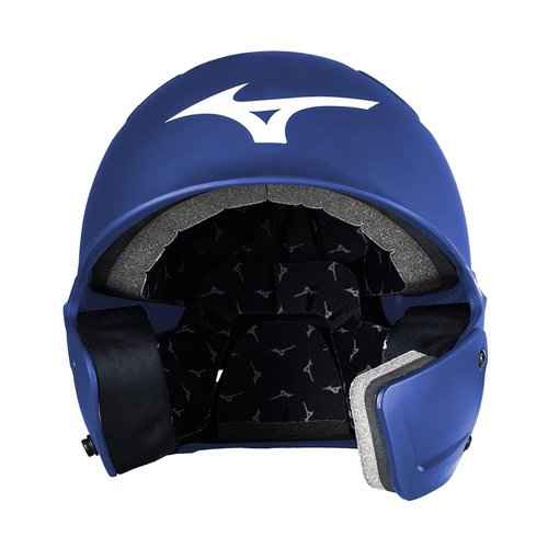 Bundle of Mizuno B6 Youth Baseball Batting Helmet, Royal, Youth One Size + Mizuno Batters Face Protector, Royal, Right Hand Batter
