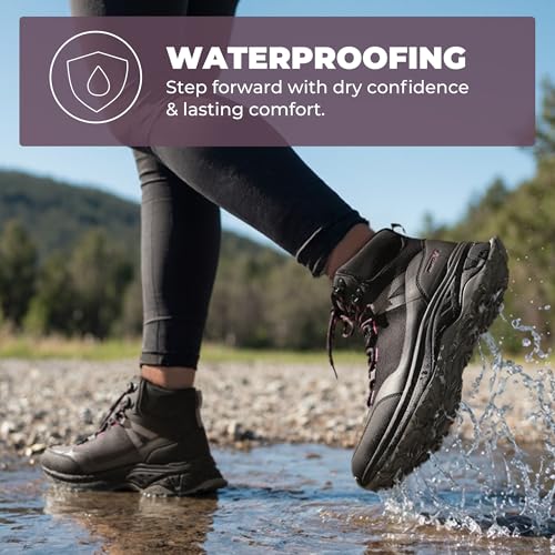 NORTIV 8 Women's Hiking Boots Waterproof Lightweight Outdoor Trekking Comfortable Non-Slip Backpacking Camping Ankle Boot ...