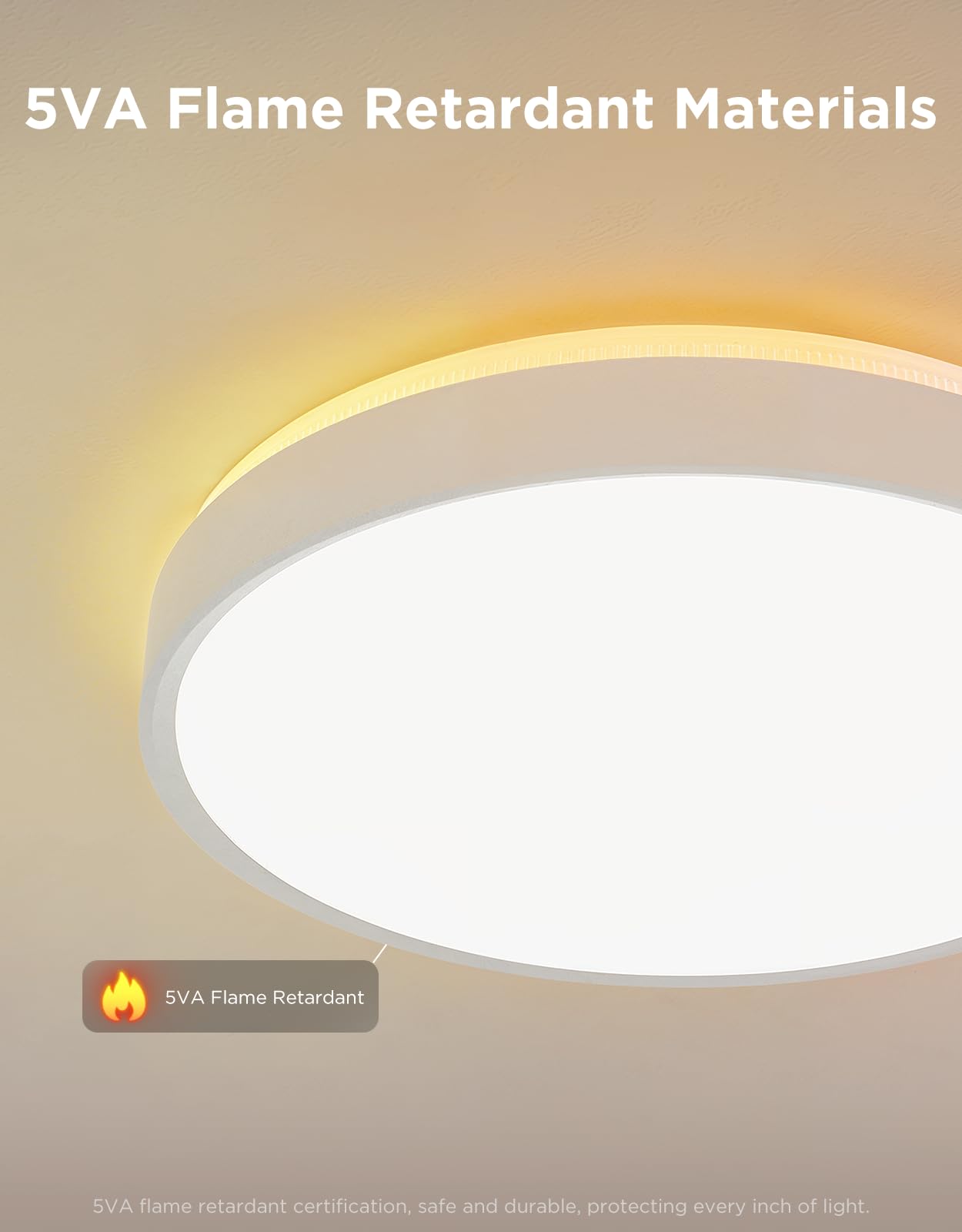 Govee Smart Ceiling Light 4300LM, RGBIC LED Ceiling Light Fixture Works with Matter, Flush Mount Light Fixture, DIY Colors, 2700K-6500K Ceiling Lights for Bedroom, Living Room, 15 Inch, 1 Pack