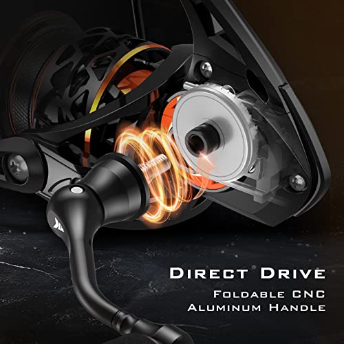 KastKing Zephyr 1000 SFS Finesse Ultralight-Ice Spinning Fishing Reel & KastKing Crixus Fishing Rods, Spinning Rod 6ft 6i...