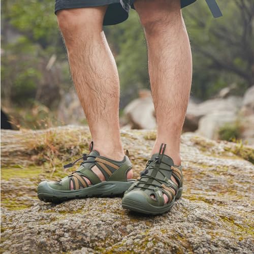 CAMEL CROWN Men's Waterproof Hiking Sandals Closed Toe Water Sandals Athletic Sport Sandals Summer Sandal Beach sandals fo...