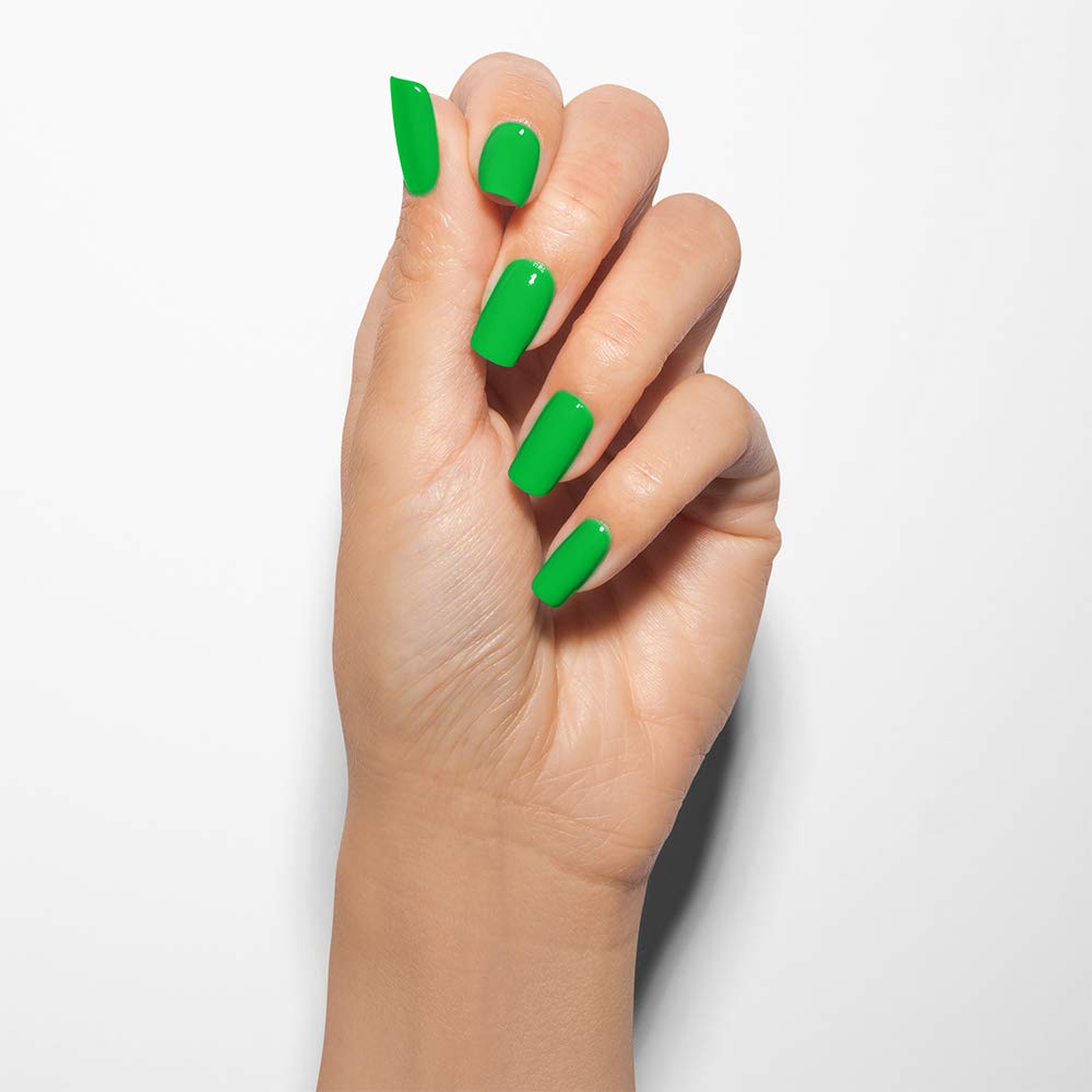 Morgan Taylor Nail Lacquer (Go For The Glow) Lime Green Professional Lacquer, Vibrant, Chip-Resistant, Fast-Drying, Long-Lasting