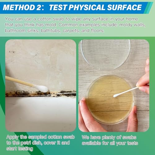Mold Test Kit for Home - 12 Simple Detection Tests,Test HVAC System,Home Surfaces,& Indoor Air Quality Testing Kits,DIY Mo...
