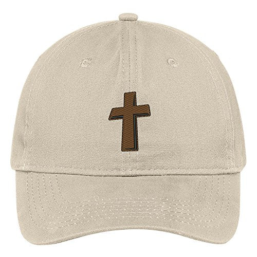 Trendy Apparel Shop Rugged Cross Embroidered Low Profile Cotton Cap Dad Hat