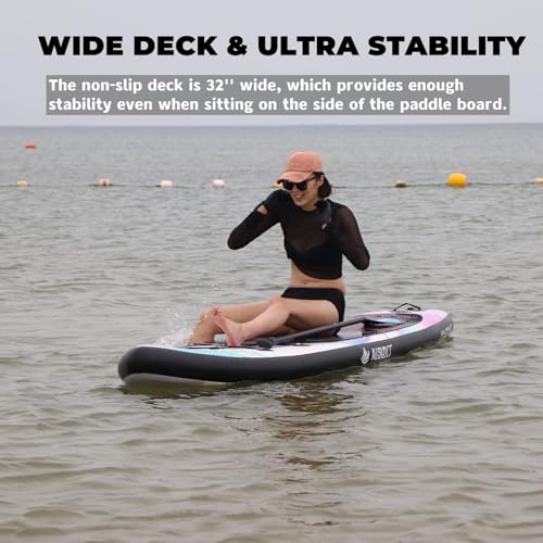 AISUNSS Inflatable Paddle Board for Adult, Paddle Board for All Skill Levels, Wide SUP Board with Primium Accessories Incl...
