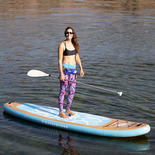 Women's Paddle Board 10'6 Inflatable Stand UP Paddle Board & Accessory Package Including Adjustable SUP Paddle, Stylish Ba...