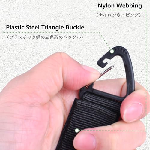 6 Pack Tactical Carabiner Buckle Hook,Keychain Clip for Backpack, Belt, Water Bottle, Outdoor & EDC Use
