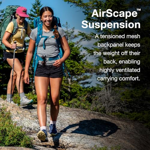 Osprey Ace 50L Kids' Backpacking Backpack, Green Canopy