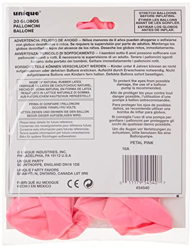 Petal Pink Latex Balloons, 9" (20-Pack) - Premium-Quality & Vibrant Party Decorations, Perfect for Any Celebration