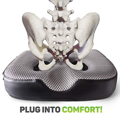 Aylio Socket Seat Cushion for Sit Bone and Back Pain Relief, Butt, Tailbone, Hip, Hamstring, Posture Support - Memory Foam Comfort Ischial Tuberosity Pillow for Desk Chair or Car