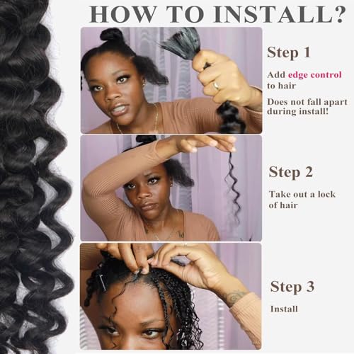 YOMIO Human Braiding Hair 28 Inch 100g (1Pack-2Bundles) Water Wave Human Hair Bulk for Braiding No Weft Bundle Virgin Curly Human Hair Bulk for Boho Braids Wet and Wavy Natural Black Color