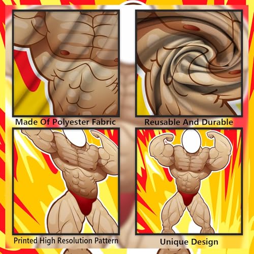 Fitness Photo Banner Backdrop Background Bodybuilder Pretend Play Party Game Gym Exercise Sports Muscle Theme Decor for Wr...