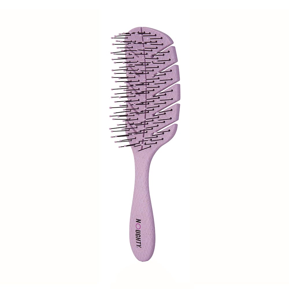 Noughty The Purple One Detangling Brush for Wet and Dry, Smooth and Tangle-Free Hair, Styling and Shower Brush for All Hairtypes
