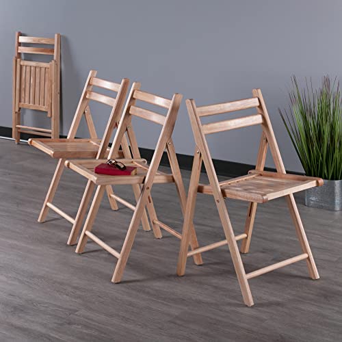 Winsome Robin Folding Chair Set, No assembly, Natural, Set of 4