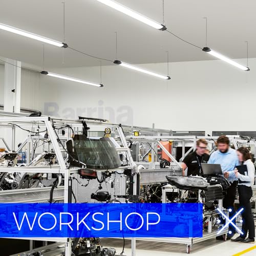 Barrina BS84 LED Shop Lights for Workshop 4FT, 84W, 10000LM, 5000K Linkable Light Fixture for Garage, Basement, Hanging or...
