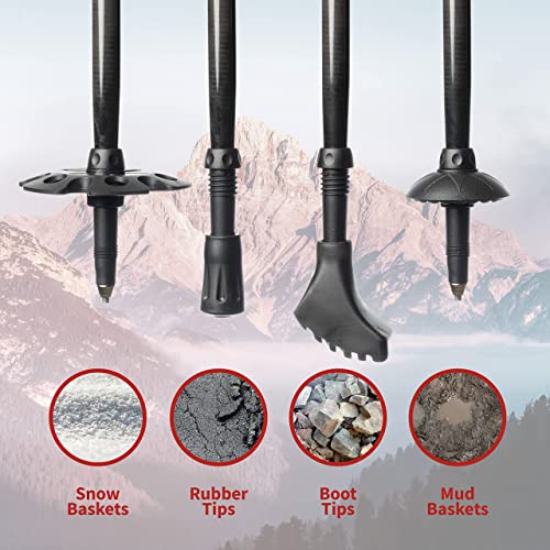 Drakon Outdoors - Drakon Sticks 2.0 - Heavy Duty Carbon Fiber Trekking Poles - Ultralight Collapsible Poles with Cork Hand...
