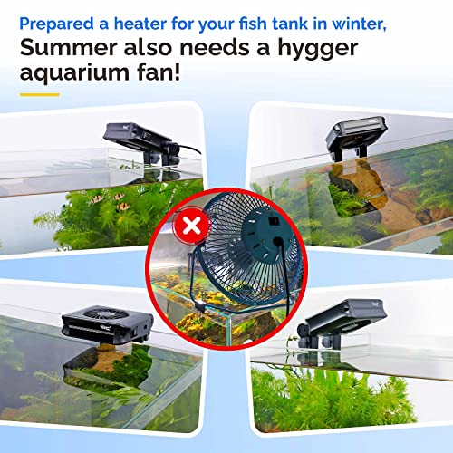 hygger Aquarium Chillers Fan, Quiet Fish Tank Cooling Fan Equipment with Adjustable Speed Controller, Suitable for Freshwa...