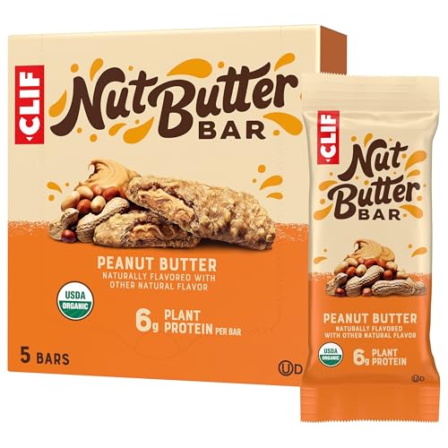 CLIF Nut Butter Bar - Peanut Butter - Energy Snack Bars - Non-GMO - USDA Organic - Plant Based - Low Glycemic - 1.76 oz. (...