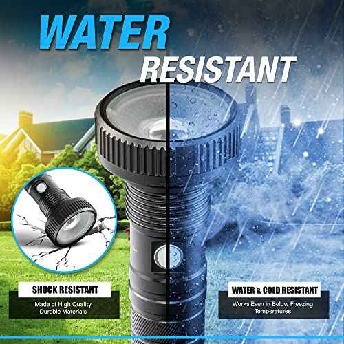 Bell+Howell Taclight Max Deluxe Ultra High-Powered Handheld Flashlight,1,000 Lumens-7,000K Cree LED, 5 Modes Rechargeable Shatter Resistant, Compact Outdoor Camping As Seen On TV - Set of 2